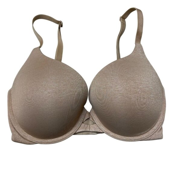 Victoria's Secret Padded Perfect Coverage Bra Size 32DD Heathered Beige/Nude - Picture 1 of 5